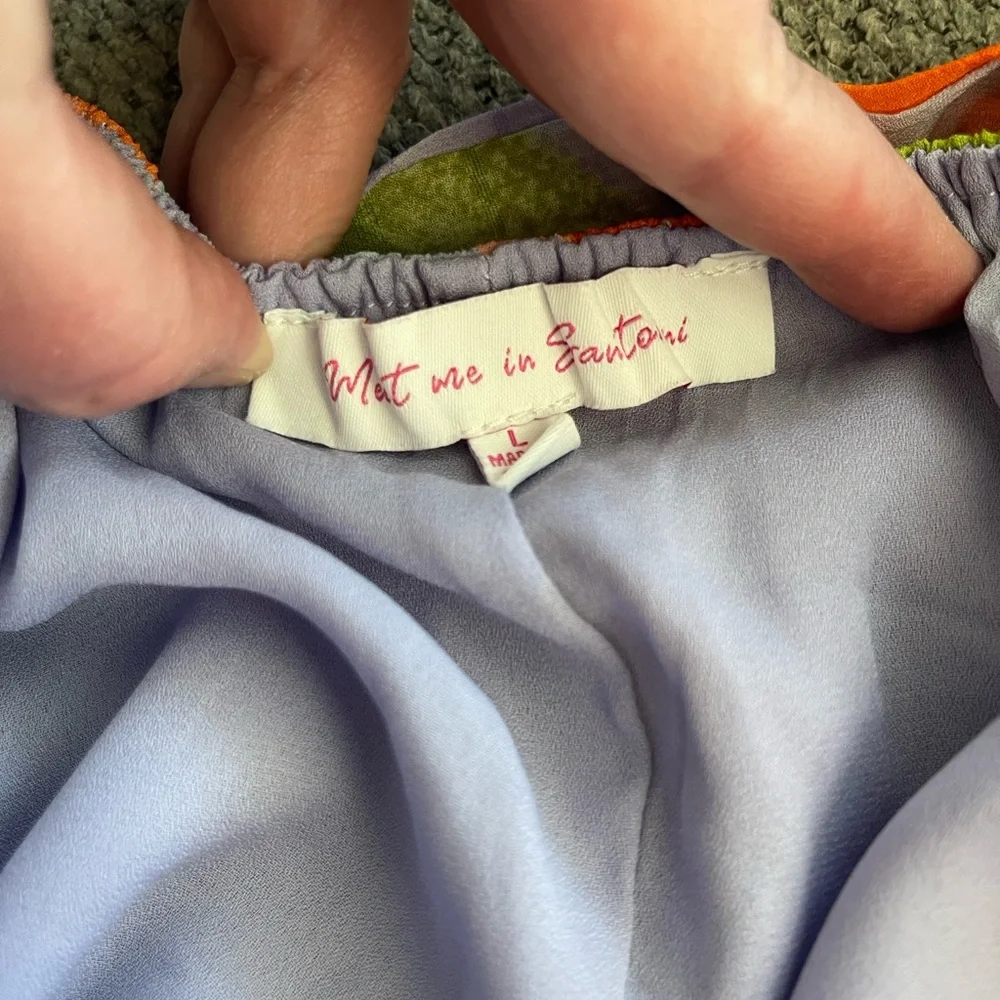 Meet Me in Santorini Women's Multicolor High-Low Maxi Dress - Picture 5 of 7